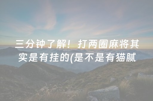 三分钟了解！打两圈麻将其实是有挂的(是不是有猫腻)