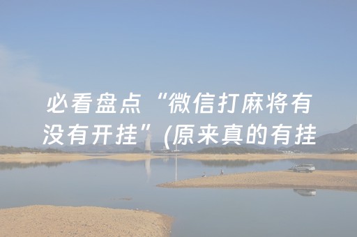 必看盘点“微信打麻将有没有开挂”(原来真的有挂)-知乎