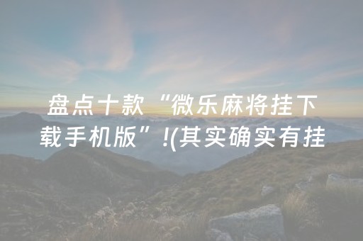 盘点十款“微乐麻将挂下载手机版”!(其实确实有挂)-知乎