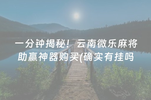 一分钟揭秘！云南微乐麻将助赢神器购买(确实有挂吗)