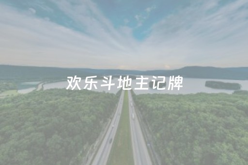 欢乐斗地主记牌（欢乐斗地主记牌哪个好用）