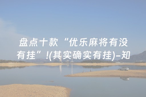 盘点十款“优乐麻将有没有挂”!(其实确实有挂)-知乎
