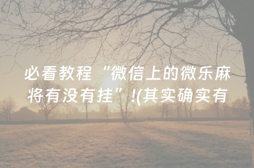 必看教程“微信上的微乐麻将有没有挂”!(其实确实有挂)-知乎