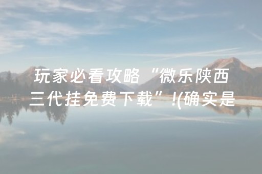 玩家必看攻略“微乐陕西三代挂免费下载”!(确实是有挂)-知乎