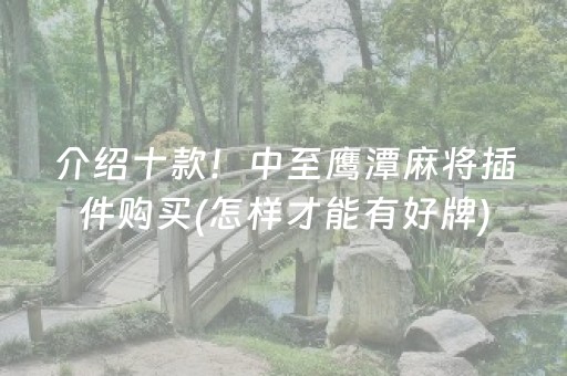 介绍十款！中至鹰潭麻将插件购买(怎样才能有好牌)