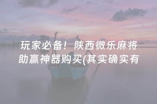 玩家必备！陕西微乐麻将助赢神器购买(其实确实有挂)
