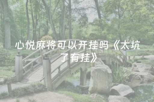 心悦麻将可以开挂吗《太坑了有挂》（心悦麻将有挂吗?）