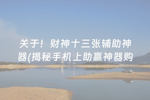 关于！财神十三张辅助神器(揭秘手机上助赢神器购买)