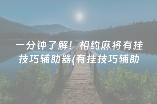 一分钟了解！相约麻将有挂技巧辅助器(有挂技巧辅助器)