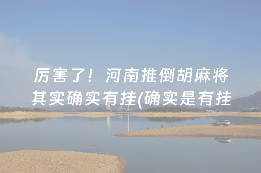 厉害了！河南推倒胡麻将其实确实有挂(确实是有挂)