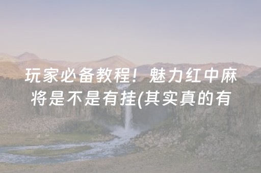 玩家必备教程！魅力红中麻将是不是有挂(其实真的有挂)