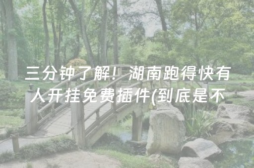 三分钟了解！湖南跑得快有人开挂免费插件(到底是不是有挂)