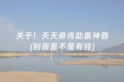 关于！天天麻将助赢神器(到底是不是有挂)