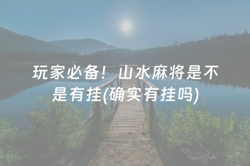 玩家必备！山水麻将是不是有挂(确实有挂吗)