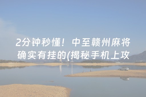 2分钟秒懂！中至赣州麻将确实有挂的(揭秘手机上攻略插件)