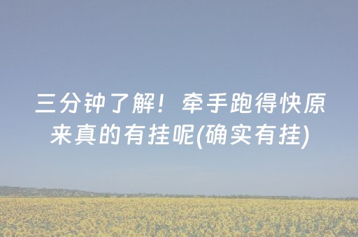 三分钟了解！牵手跑得快原来真的有挂呢(确实有挂)
