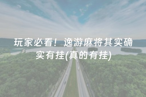 玩家必看！逸游麻将其实确实有挂(真的有挂)
