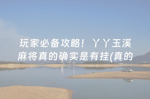 玩家必备攻略！丫丫玉溪麻将真的确实是有挂(真的有挂)