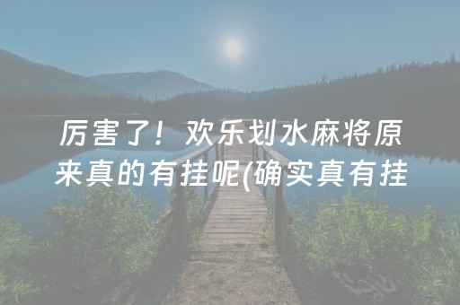 厉害了！欢乐划水麻将原来真的有挂呢(确实真有挂)
