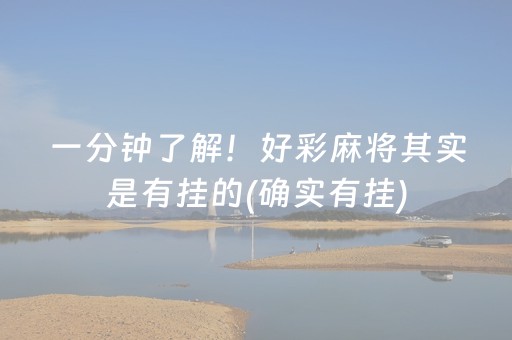一分钟了解！好彩麻将其实是有挂的(确实有挂)