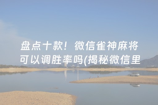 盘点十款！微信雀神麻将可以调胜率吗(揭秘微信里系统发好牌)