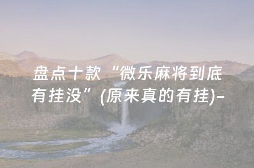 盘点十款“微乐麻将到底有挂没”(原来真的有挂)-知乎