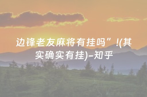 边锋老友麻将有挂吗”!(其实确实有挂)-知乎