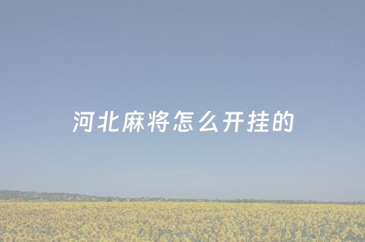 河北麻将怎么开挂的（河北麻将万能挂免费版）