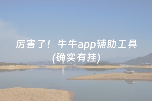 厉害了！牛牛app辅助工具(确实有挂)