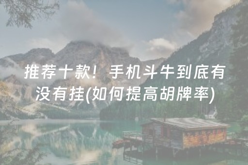 推荐十款！手机斗牛到底有没有挂(如何提高胡牌率)