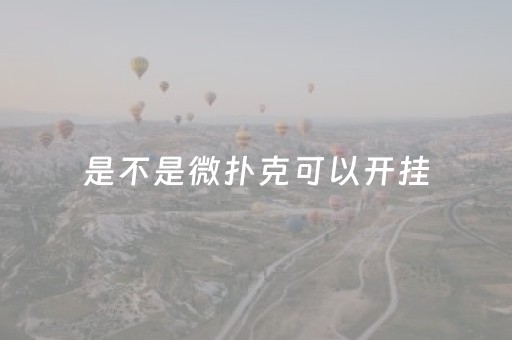 是不是微扑克可以开挂（微扑克为什么进不去了）