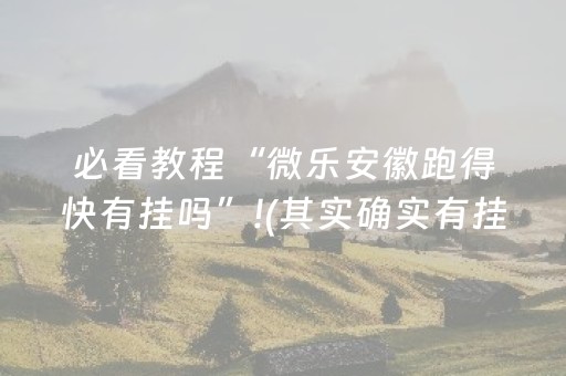 必看教程“微乐安徽跑得快有挂吗”!(其实确实有挂)-知乎