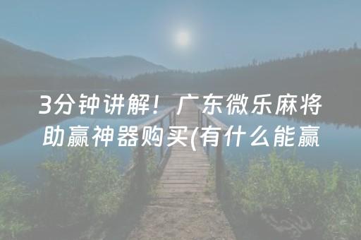 3分钟讲解！广东微乐麻将助赢神器购买(有什么能赢的方法)
