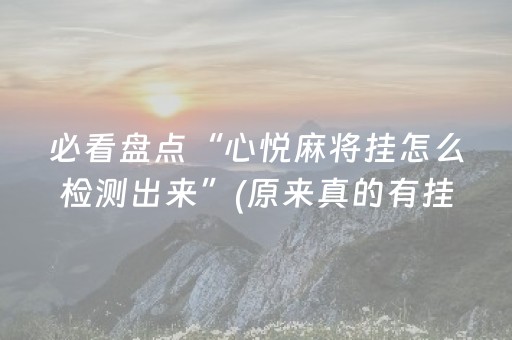 必看盘点“心悦麻将挂怎么检测出来”(原来真的有挂)-知乎