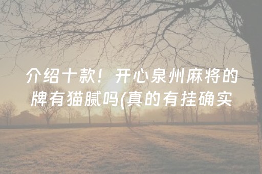 介绍十款！开心泉州麻将的牌有猫腻吗(真的有挂确实有挂)
