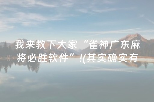 我来教下大家“雀神广东麻将必胜软件”!(其实确实有挂)-知乎