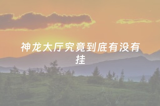 神龙大厅究竟到底有没有挂（神龙在哪）