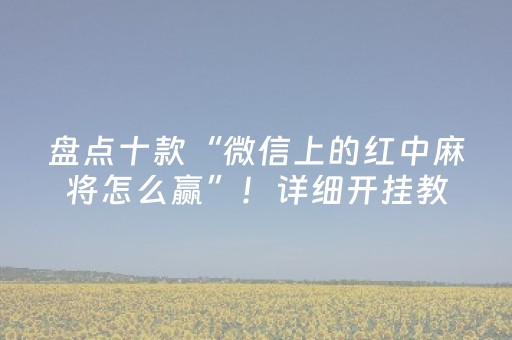 盘点十款“微信上的红中麻将怎么赢”！详细开挂教程（确实真的有挂)-知乎