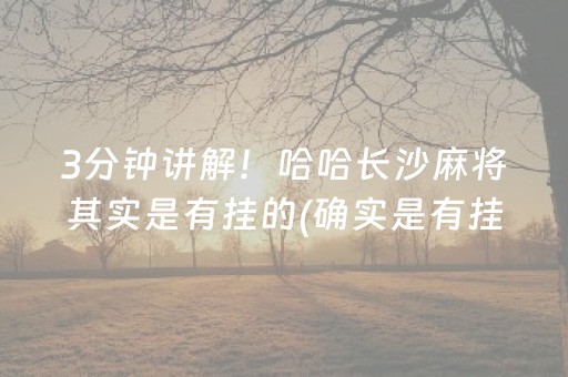 3分钟讲解！哈哈长沙麻将其实是有挂的(确实是有挂)