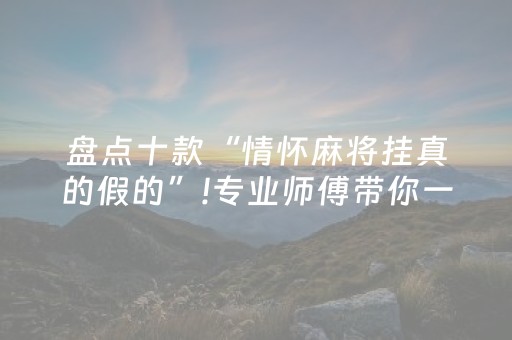 盘点十款“情怀麻将挂真的假的”!专业师傅带你一起了解（详细教程）-知乎