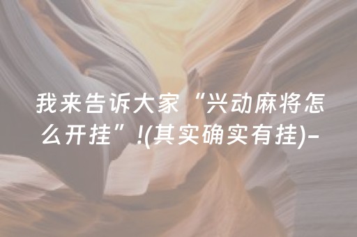 我来告诉大家“兴动麻将怎么开挂”!(其实确实有挂)-知乎