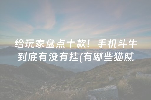 给玩家盘点十款！手机斗牛到底有没有挂(有哪些猫腻)