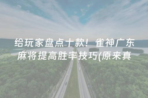 给玩家盘点十款！雀神广东麻将提高胜率技巧(原来真的有挂)