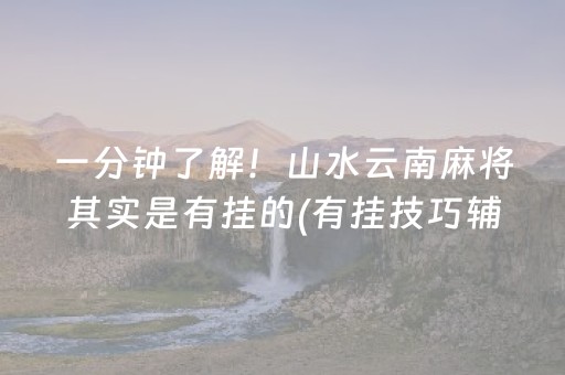 一分钟了解！山水云南麻将其实是有挂的(有挂技巧辅助器)