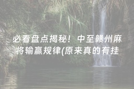 必看盘点揭秘！中至赣州麻将输赢规律(原来真的有挂呢)