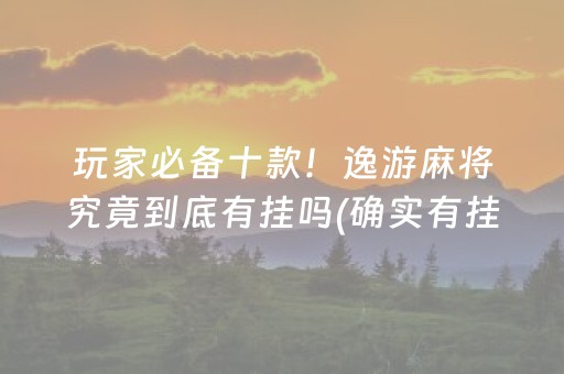 玩家必备十款！逸游麻将究竟到底有挂吗(确实有挂吗)
