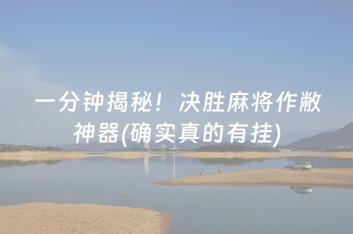 一分钟揭秘！决胜麻将作敝神器(确实真的有挂)