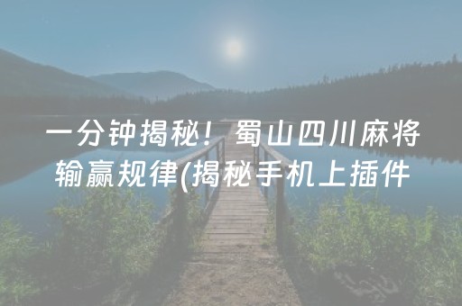 一分钟揭秘！蜀山四川麻将输赢规律(揭秘手机上插件购买)
