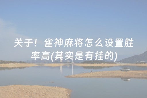 关于！雀神麻将怎么设置胜率高(其实是有挂的)