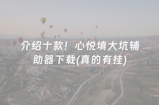 介绍十款！心悦填大坑辅助器下载(真的有挂)